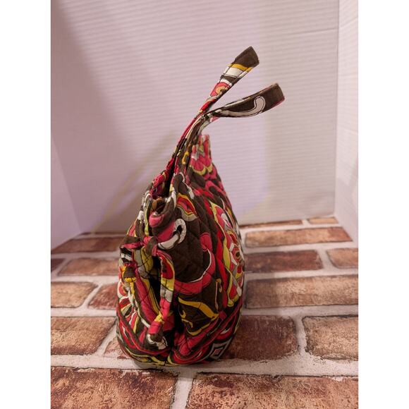 Vera Bradley Sherry Small Handbag Retired Puccini Floral Pattern Quilted Brown - Picture 4 of 7